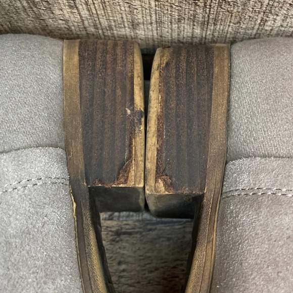 TOMS Deia Leather Ankle Boot Tan Suede Booties Size 11 - Picture 6 of 12